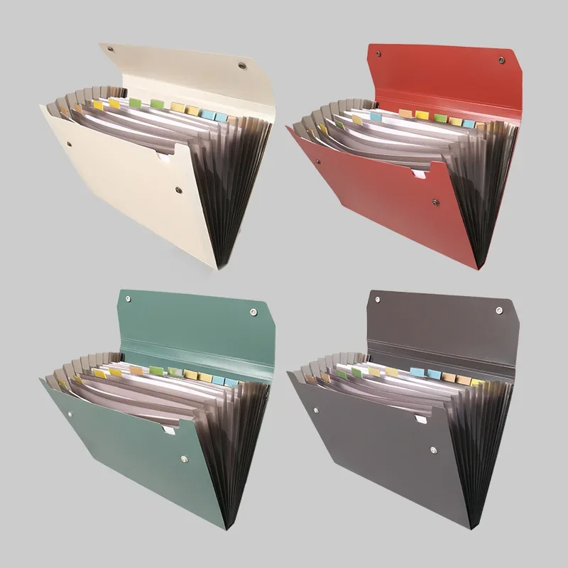 Expandable Accordion File Folder 13 Pockets - 13 Folder Dokumen A4 dengan Desain