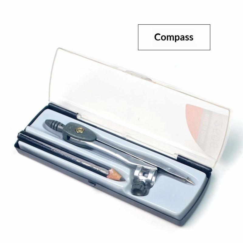 Set Kompas dengan Pengunci Log - Math Geometry Set With Compass ulasan dan harga