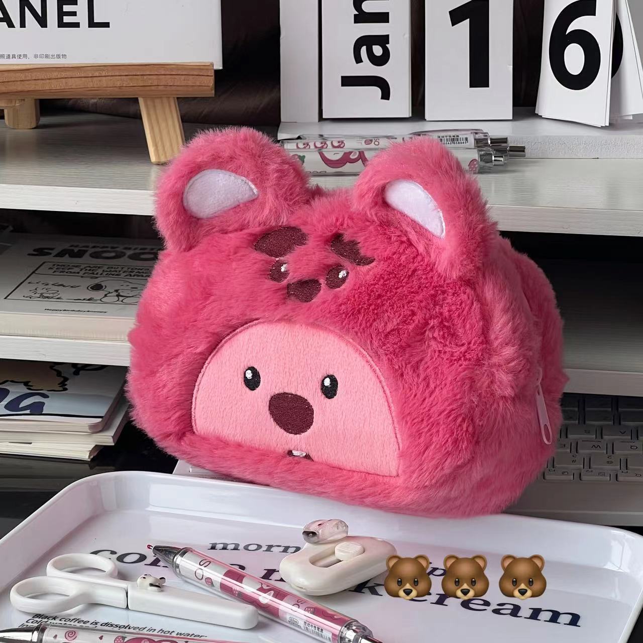 Tas Pensil Kartun Plush Kawaii - School Supplies ulasan dan harga